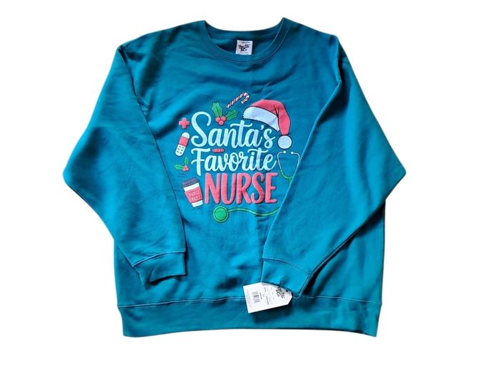 'Santa's Favorite Nurse' Xmas Sweatshirt