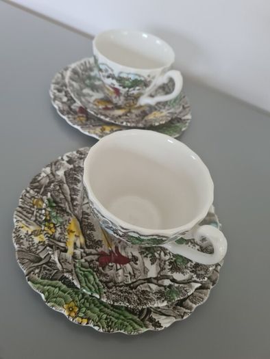 TeaCups Saucers  Plates The Hunter  by Myott