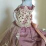 antique half pin doll with skirt Image 3