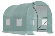 NEW SALE | Polytunnel Greenhouse Reinforced Walk in, Steel Frame, PE, 4 Mesh Windows 2.5x2 m