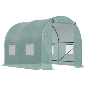 NEW SALE | Polytunnel Greenhouse Reinforced Walk in, Steel Frame, PE, 4 Mesh Windows 2.5x2 m