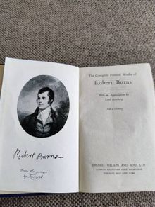 The Complete Poetical Works of Thomas Burns hardback in very good condition circa 1960's FREE STANDARD POSTAGE INCLUDED