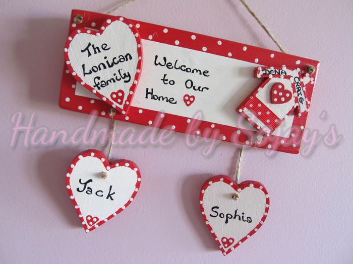 Welcome to Our home family plaque personalised