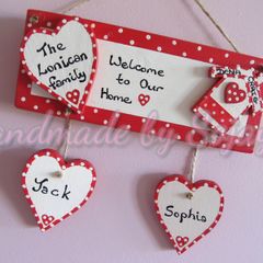 Welcome to Our home family plaque personalised