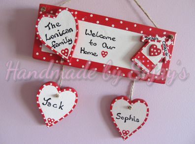 Welcome to Our home family plaque personalised