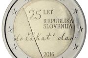 Slovenia 2 Euro Commemorative Coin 2016 - 25th Anniversary of the Independence of the Republic of Slovenia. UNCIRCULATED.