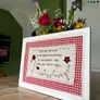 Vintage Embroidered Gingham Picture Frame Image 4