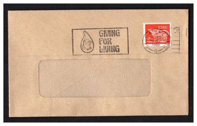 1980 Ireland Giving for Living Cachet on Gerl Definitive 91/2p Stamp Cover