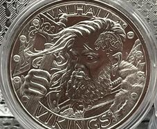 1oz Fine 999 Silver Bullion Viking 2022 Coin.