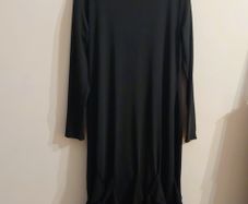 Shein Black Maxi Dress with ruffle at the end.