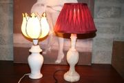 Two Vintage Marble Lamps