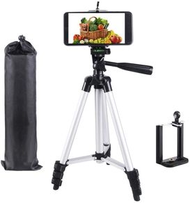 Camera Phone Tripod, 42 Inch Lightweight Aluminum Phone Tripod, Travel Tripod for Cellphone and Camera + Universal Smartphone Tripod Holder Mount + Carrying Bag