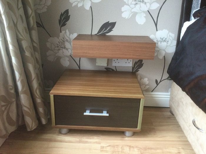 2 lockers and 2 floating shelf drawers