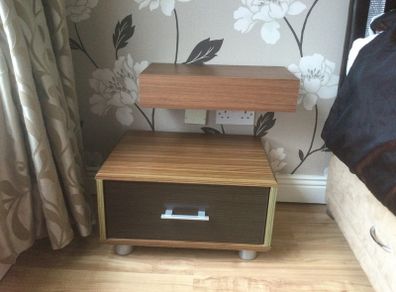 2 lockers and 2 floating shelf drawers