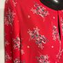 Beautiful floral red blouse size 10 Image 3