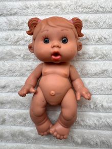 Marina & Pau Baby Doll Girl approx. 21 cm. Used Dirty Damaged Please  see photos