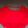 Red batwing sleeve cropped top, size 10 Image 2