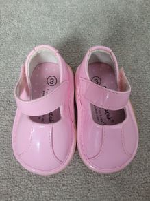 Wee Squeak - Shiny pink - girls shoes, size 19/3