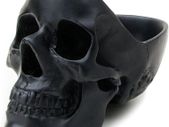 Skull Tidy Jewellery Organiser & Key Bowl | Goth Decor & Bedside Table Accessories Holder | Gothic Home Decor Accessories | Gothic Gifts | Skull Decor Trinket Tray | BLACK