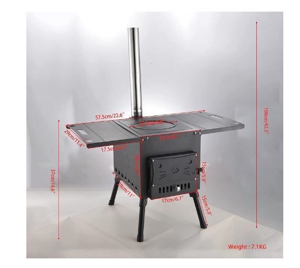 Wood Stove Cast Iron Outdoor Camping Stove