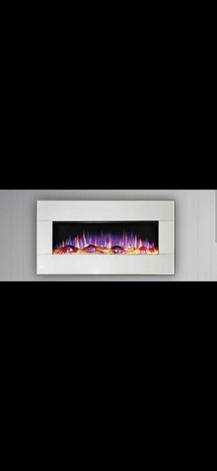White glass frame for mini zara ezee glow electric fire 42"