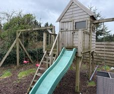 Kids playground and treehouse