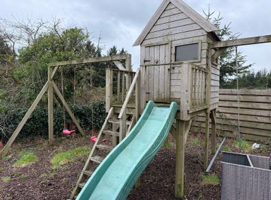 Kids playground and treehouse