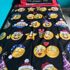 Two single duvet covers Christmas themed emoji REVERSIBLE