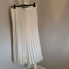 white accordian skirt