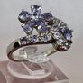 Silver ring with Tanzanites Image 6