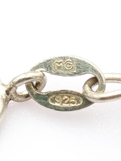 Signed 925 Sterling Silver Wheat Bracelet