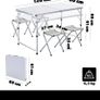 Foldable table with stools/ Folding Table Set with 4 Foldable Stools/ Foldable table/ Table set, Portable Camping, Picnic, Party, BBQ, Indoor/Outdoor Image 4