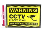 Cctv Sign warning sign made of hard plastic cameras sign