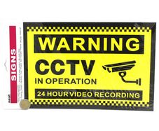 Cctv Sign warning sign made of hard plastic cameras sign