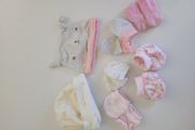 Newborn hat mittens bootie bundle