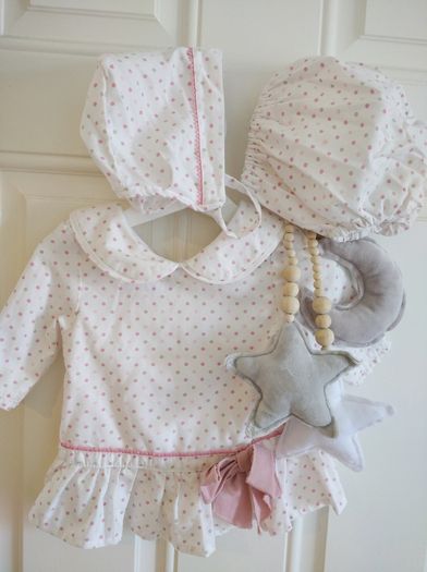 Spanish dress and bonnet and bloombers