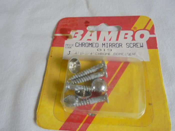 "BamBo" Chromed Dome Mirror Screws x 4 for Sale