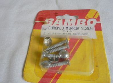 "BamBo" Chromed Dome Mirror Screws x 4 for Sale