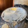vintage brass oval mirror Image 3