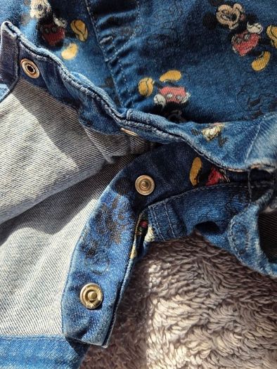 9-12m, Mickey Mouse Dungarees