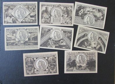 Germany 1921.City of Schleiz.Eight Emergency Banknotes.Notegeld.Complete set.
