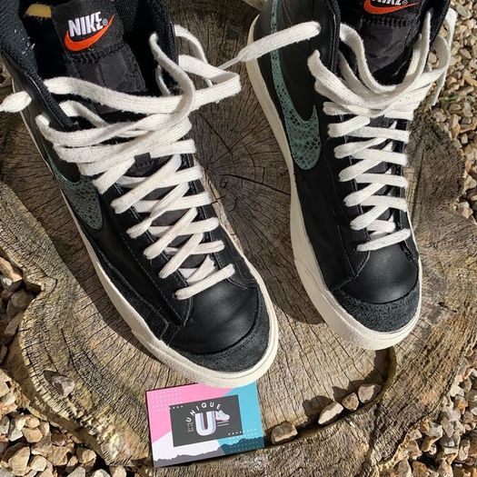 Premium Nike Blazer Black Leather