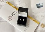 2 Carat White Gold Diamond Earrings
