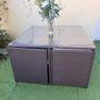 Rattan 4 seater garden table and chairs Image 4