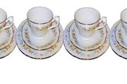 vintage Mayfair Fine Bone China 18pc 6 Trios - Staffordshire England - Original Box