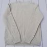 Mens cable-knit long sleeve crew neck sweater cream size medium Image 4