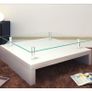 Coffee Table with Glass Top White Image 5