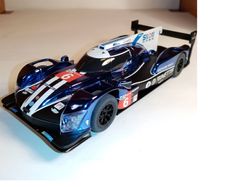 Scalextric Ginetta G60-LT-P1 #6 Le Mans Slot Car ( metallic blue Le Mans 24hr endurance touring)