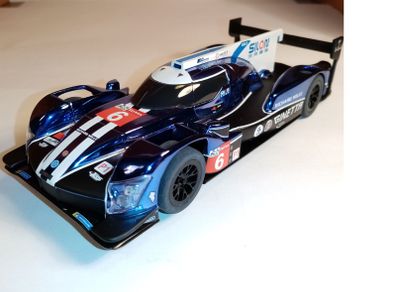Scalextric Ginetta G60-LT-P1 #6 Le Mans Slot Car ( metallic blue Le Mans 24hr endurance touring)