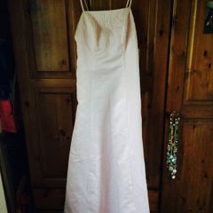 Baby pink dress.